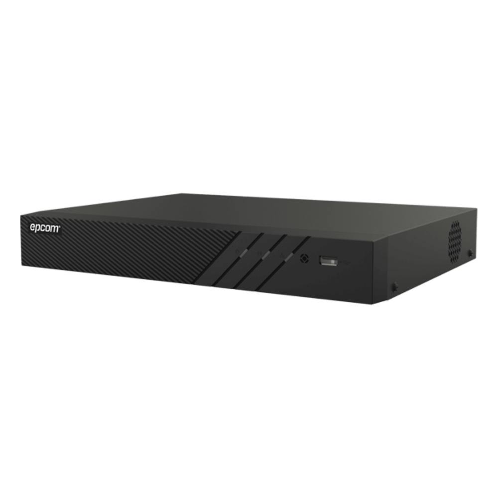 DVR 8 Canales TURBOHD + 8 Canales IP / 8 Megapixel (4K) / Audio Bidireccional por Coaxitron / ACUSENSE / 1 Bahía de Disco Duro / Salida de Video en 4K / H.265+