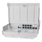 (CSS610-1Gi-7R-2S+OUT) netPower Lite 7R Switch Smart 7 puertos PoE Inverso Gigabit, 2 SFP+ 10G, para exterior