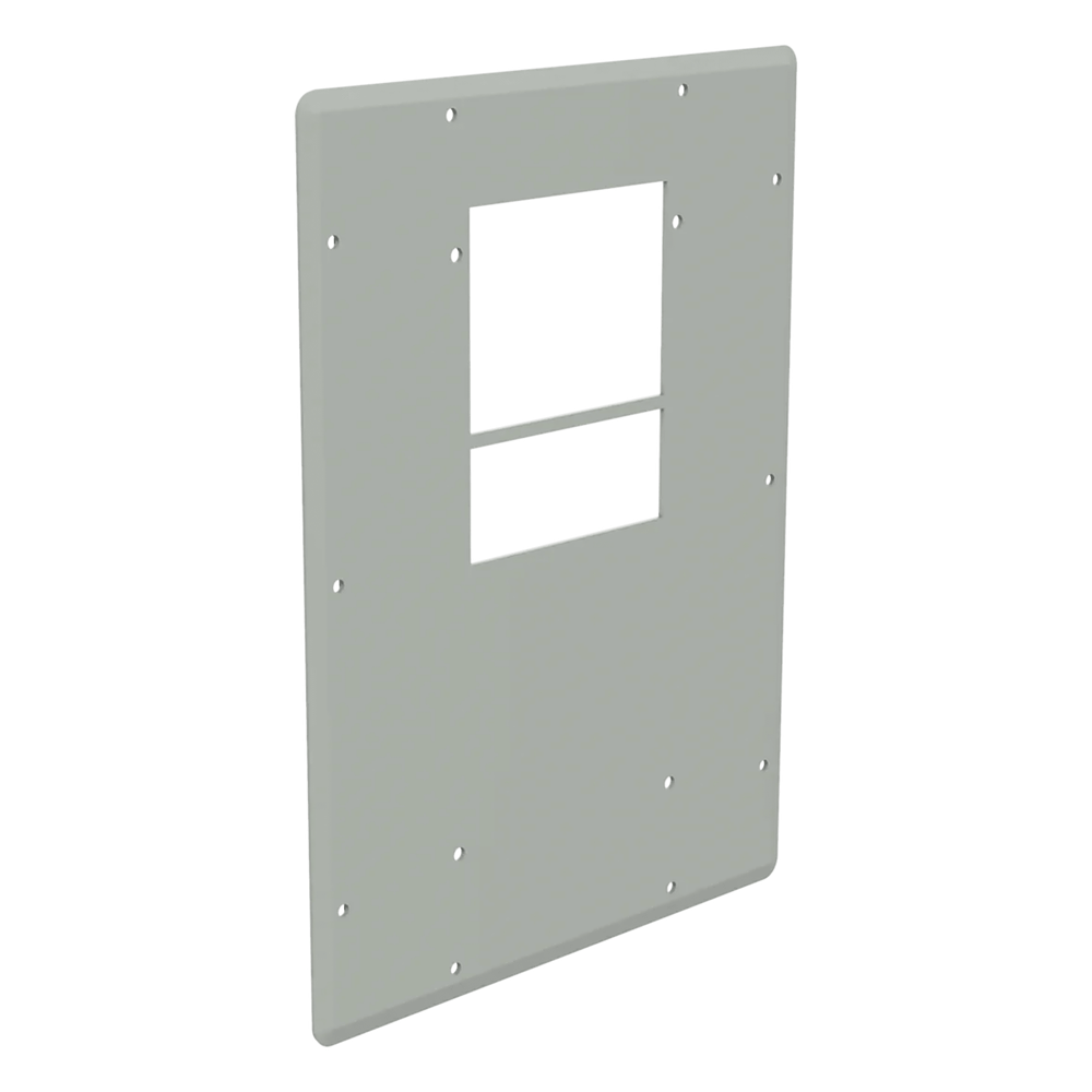 Placa Adaptadora de Aluminio con Corte para Aire Acondicionado T20, Gabinetes ComLine OSP, 838 x 381mm Con Junta de Espuma y Hardware Inoxidable