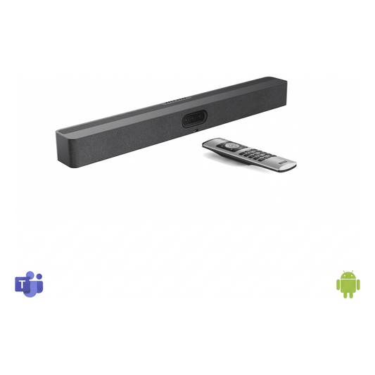 Barra de Videoconferencia A50 de Yealink para Salas Medianas y Grandes con Android Integrado para Microsoft Teams y Modo BYOD - Incluye Control Remoto