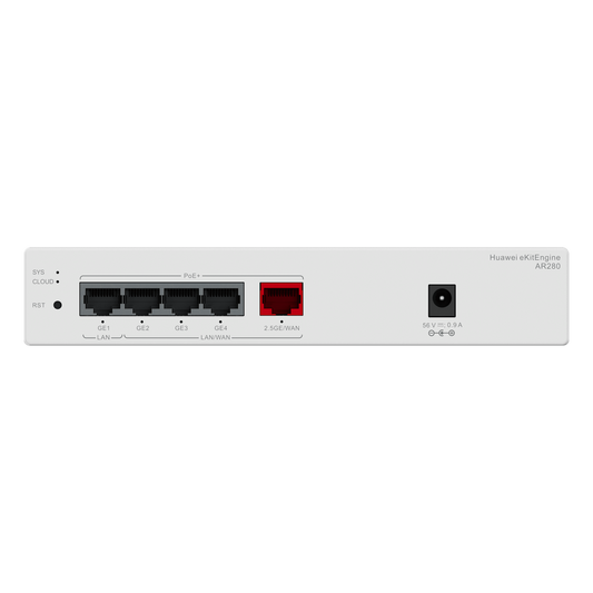 Router eKit para 150 clientes / Controladora para 16 APs / 5 Puertos PoE+ (1 WAN 2.5 Gbps + 1 LAN Gigabit + 3 LAN/WAN gigabit) / Presupuesto PoE 41W / Gestión en la nube / Libre de licenciamiento