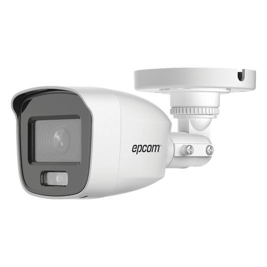 [Dual Light + ColorVu] Bala TURBOHD 2 Megapixel (1080p) / Lente 2.8 mm / 20 mts IR EXIR + 20 mts Luz Blanca / Micrófono Integrado / Exterior IP66 / Metal / dWDR