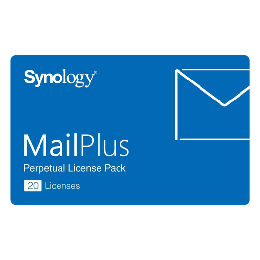 Paquete de Licencias Synology MailPlus | 20 Cuentas de Correo Electrónico Activas | Licencias Permanentes | Compatible con Synology NAS | Alta Disponibilidad | Migración de Licencias.