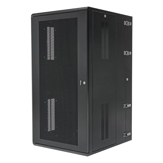 Gabinete PanZone de Montaje en Pared, de 19in, Puerta Ventilada, 26 UR, 635mm de Profundidad, Color Negro