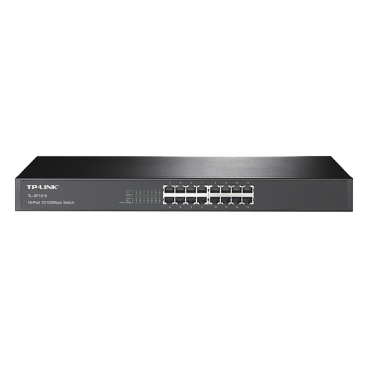 Switch no administrable de 16 puertos 10/100 Mbps para montaje en rack