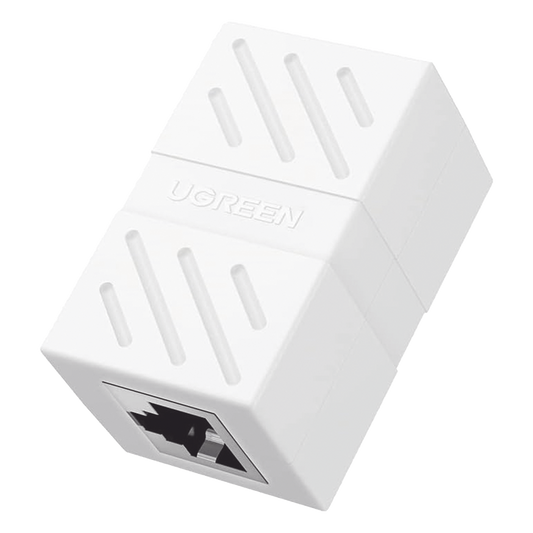 Acoplador (Extensor de Cable Ethernet RJ45 a RJ45) | 1000Mbps | Compatibilidad con Cat7 Cat6A Cat6 Cat5e | Compatible con POE | Ignífugo | ABS | Color Blanco