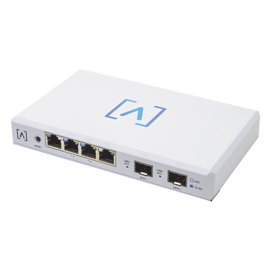 Router VPN / 4 puertos 10/100/1000/2500 Gbps (2 puertos PoE af/at) / 2 puertos SFP+ 10Gbps / Filtrado Avanzado DPI: Bloqueo de Contenido / Administración nube gratuita / Soporta UPnP