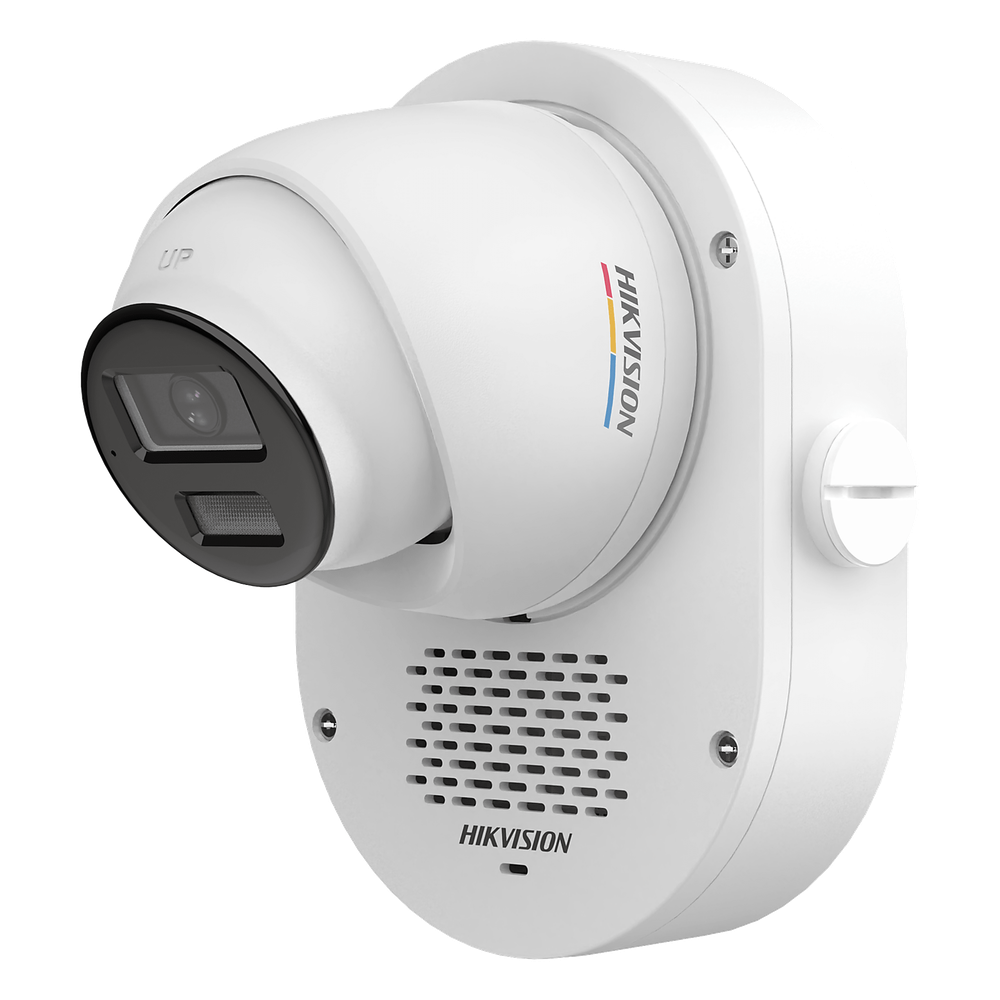 Cámara Turret TURBOHD 2 Megapixel (1080p) / Imagen a Color 24/7 con Apertura F1.0 / Audio Bidireccional y Sirena / Luz Blanca e IR 40 m (131.2 ft) / IP67 / Smart-Hybrid Light / 3D DNR