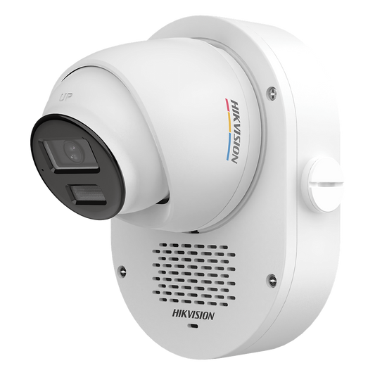 Cámara Turret TURBOHD 2 Megapixel (1080p) / Imagen a Color 24/7 con Apertura F1.0 / Audio Bidireccional y Sirena / Luz Blanca e IR 40 m (131.2 ft) / IP67 / Smart-Hybrid Light / 3D DNR