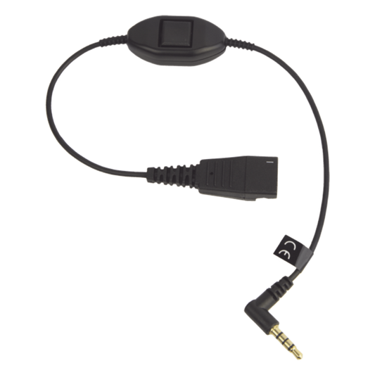 Jabra Cord QD a conector de 3.5 mm con Push-to-Talk para teléfonos celulares smartphones (8800-00-103)