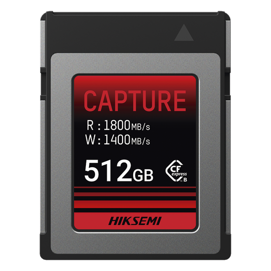 Memoria CFexpress Tipo B / 512 GB / 1800 MB/s Lectura / 1700 MB/s Escritura / Video 8K / PCIe Gen 3×2