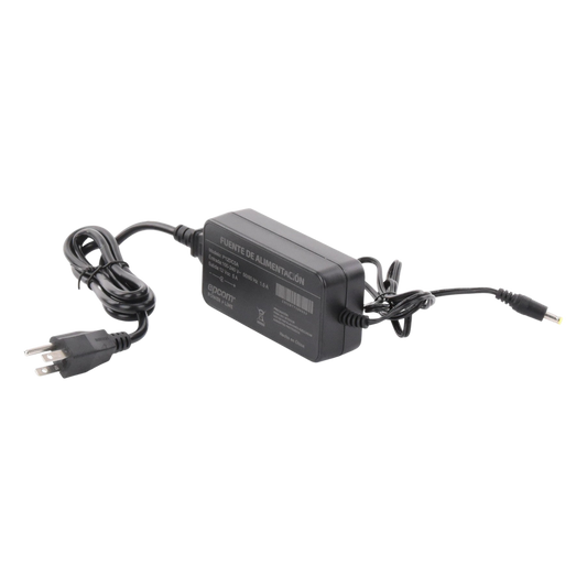 Fuente de poder con Cables de Extensión para Mayor Alcance 12 Vcc / 5 Amperes / Profesional / 0.5 metros a la toma de alimentación / 0.5 metros a la conexión del dispositivo