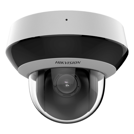 Mini Domo PTZ IP 2 Megapixel / 4X Zoom / H.265+ / 20 mts IR EXIR / WDR / PoE / IK10 / Exterior IP66 / Ultra Baja Iluminación / Micrófono Integrado / PoE / microSD