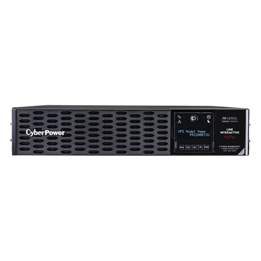 UPS de 2200 VA/2200 W, Topología Línea Interactiva, Entrada 120 Vca NEMA L5-30P, Onda Senoidal Pura, Torre o Rack 2 UR, Con 8 Tomas NEMA 5-20R