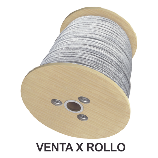 Cable Retenida de 3/8", Resistencia 4900 Kg, 7 Hilos (Carrete de 2000 metros).