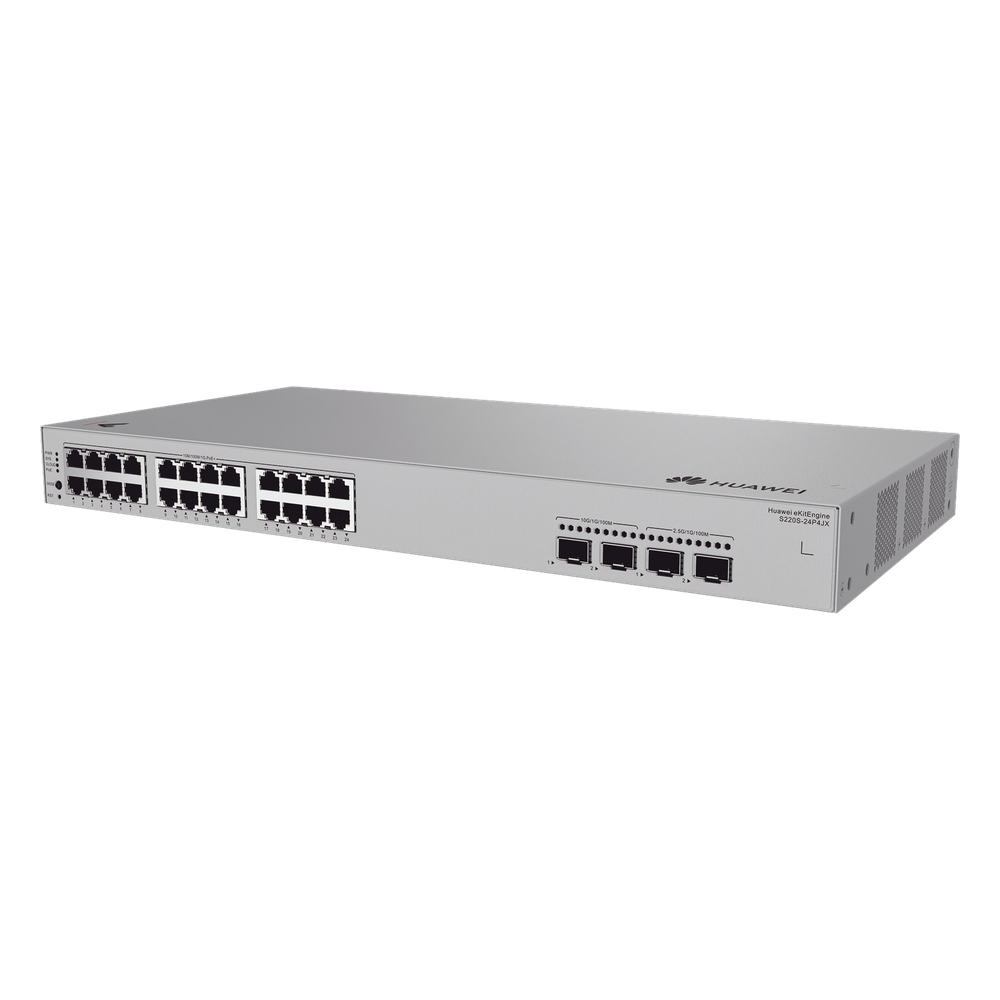 Switch de Acceso eKit Administrable / Capa 2 / 24 Puertos PoE+ Gigabit + 2 Puertos SFP(2.5 Gbps) + 2 Puertos SFP+(10 Gbps) / PoE Perpetuo / Presupuesto PoE 400 W / Sin licenciamiento