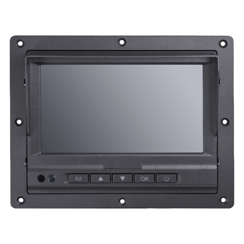 Monitor y Botones de 7" LCD / Compatible con DVR Móvil HIKVISION / Conector Tipo Aviación
