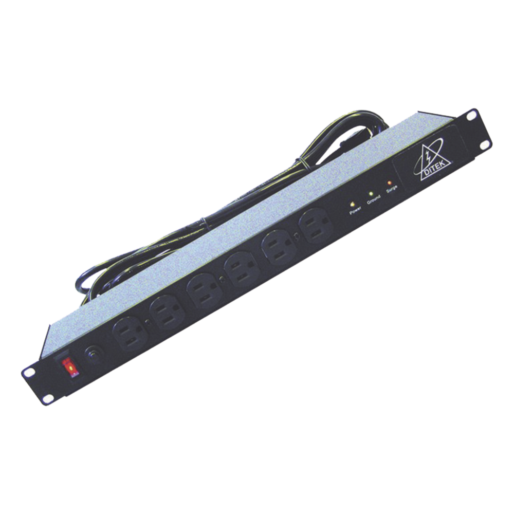 Protector Contra Sobretensiones de 120 VCA, 15 A, 12 Salidas, Montaje en Rack 1U, Servidores Montados en Rack, Sistemas de Voz, Controladores, Equipos de Video Vigilancia