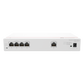 Router Multi-Servicio / 1 puerto 10/100/1000 Mbps(WAN) / 4 puertos 10/100/1000 Mbps(LAN) PoE+ (802.3af/at) / 50W / Rendimiento 1 Gbps / Controla hasta 32 APs / Hasta 150 Clientes / Administración Nube Gratis