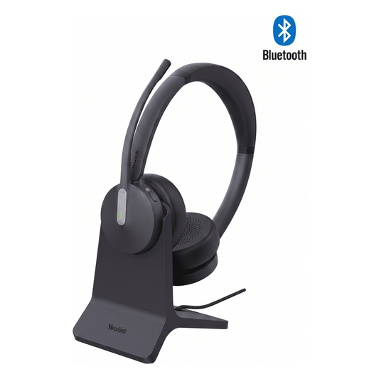 Diadema Inalambrica BH70 Dual con Stand de Carga de Yealink Certificada para Microsoft Teams con Acoustic Shield