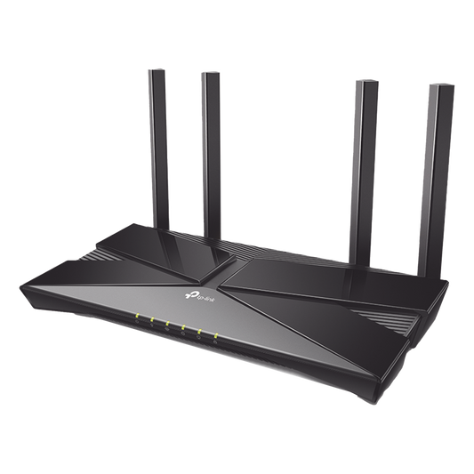 Router WiFi 6 doble banda AX 1800 Mbps /  MU-MIMO y OFDMA / 1 Puerto WAN 10/100/1000 Mbps / 4 Puertos LAN 10/100/1000 Mbps / 4 Potentes Antenas / Compatible con EasyMESH