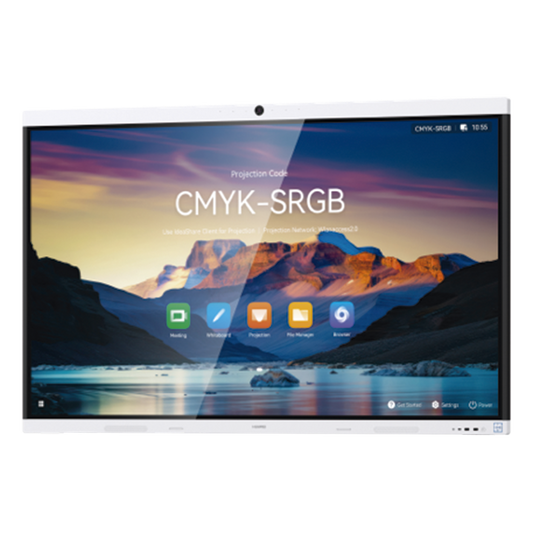 HUAWEI IdeaHub B3, Pantalla interactiva para Colaboración Inteligente, 75", 4K UHD, Harmony, Wi-Fi 6, Seguimiento de Voz, BYOM, Administración desde la Nube Gratis, blanco Jade