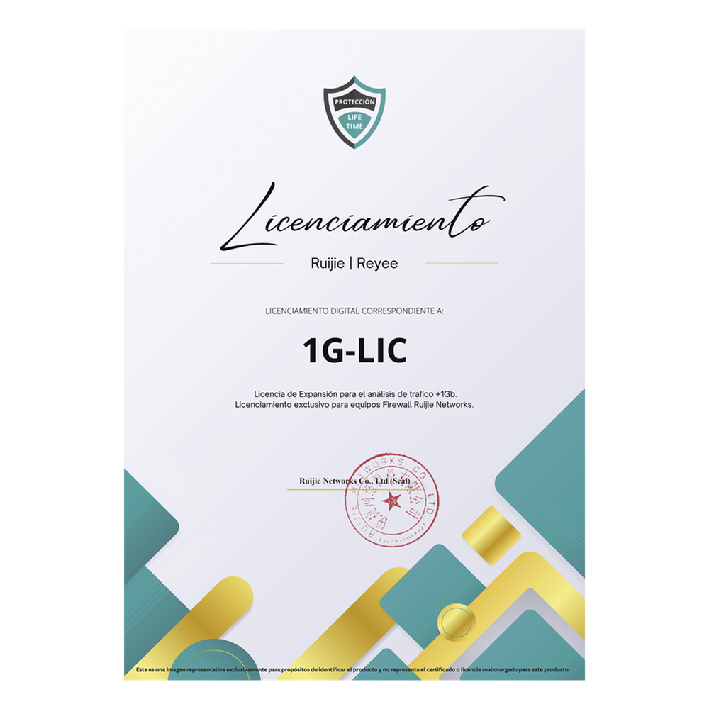 Licencia Perpetua para aumentar en 1Gb el análisis de trafico, Firewall modelo Z5100 series