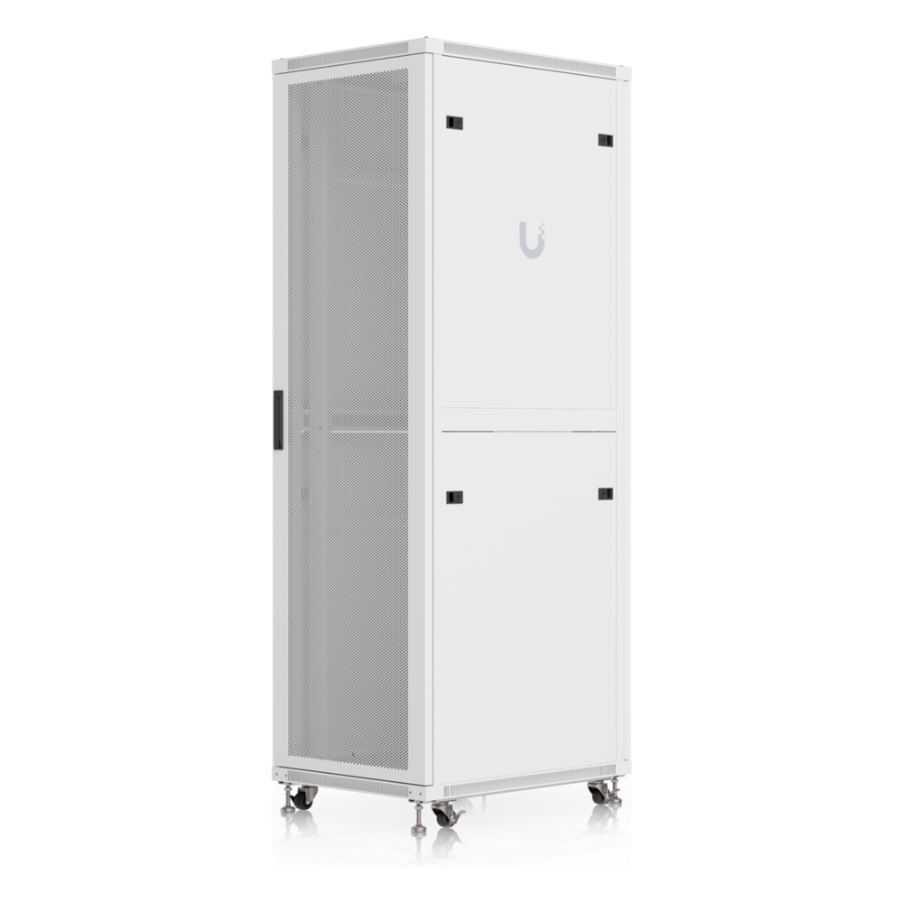 UACC Rack Cabinet 42U (600 × 800 mm) – Gabinete de Piso Totalmente Ensamblado con Ventiladores Integrados, Paneles Removibles, Ruedas con Seguro y Puerta Frontal Perforada para Óptimo Flujo de Aire