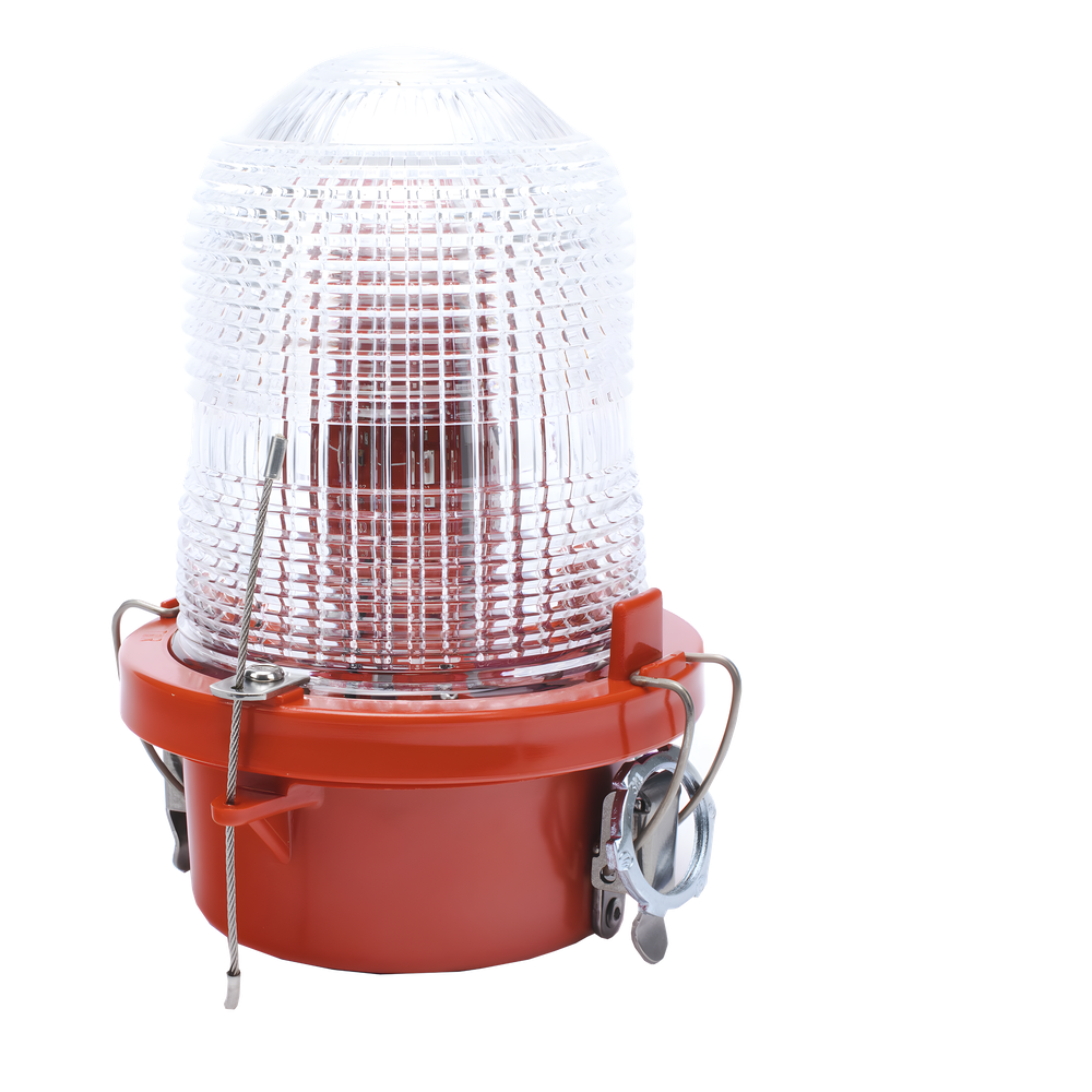 Luz de Obstáculo FAA Tipo L-810 / LED Rojo e Infrarrojo / Intensidad Baja / Consumo 12W / 120-240V AC / Intensidad 32.5 CD / Haz Vertical 10° / Cobertura 360° / Base Valox™ / IP65