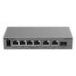 Switch Gigabit Smart Cloud Managed PoE+ / 7 Puertos (4 PoE+ 40 W) / 1 SFP Gigabit / Capa 2 / Gestión Cloud / Modo CCTV / Protección 6 kV / Fanless / Gabinete Metálico