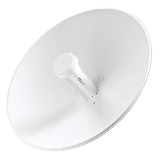 PowerBeam airMAX M5, larga distancia, frecuencia 5 GHz (5170-5875 MHz) con antena tipo plato de 25 dBi