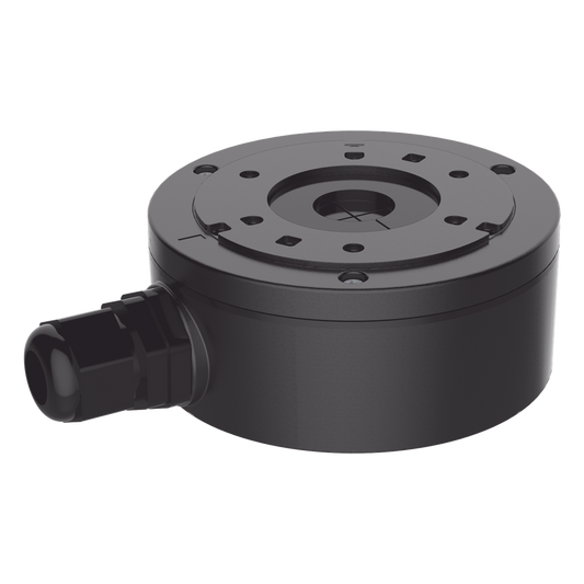 Caja de Conexión de Metal Color Negro / Exterior IP66 / Compatible con DS-2CD1043G2-LIUF/BLACK & DS-2CD2043G2-I(U)(BLACK)