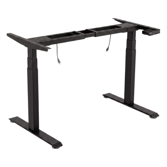Base de Escritorio Motorizado Profesional / Altura Ajustable 60-125cm / Estructura Estable / Funcionamiento Suave / 3 Preset de Posiciones / Color Negro / Soporta hasta 100Kg de carga