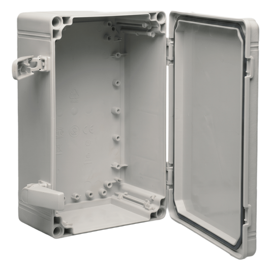 Gabinete QLine I Tipo 4X / 400 x 300 x 180 mm (15.75 x 11.81 x 7.09 in) / ABS / IP66 / Tapa Opaca con Tornillos / Montaje 380 x 280 mm / Gris RAL 7035