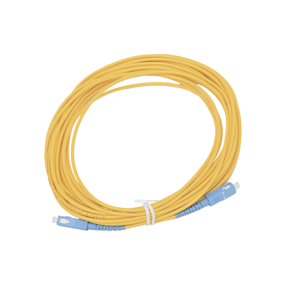 Jumper de Fibra Óptica Simplex, Monomodo, con Conectores SC/UPC-SC/UPC, de 10 Metros (32.81 Pies)