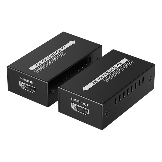Kit extensor HDMI de tamaño mini | 4K60Hz a  60 metros | Solo requiere alimentación TX |  Sobre CAT6/CAT6A/CAT7 |