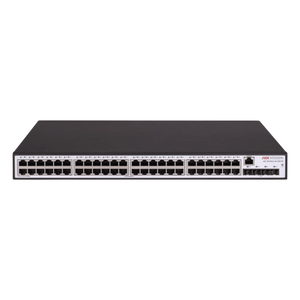Switch Gigabit / Administrable / 48 Puertos 1000 Mbps / 4 Puertos SFP / Configuración Nube Hik-PartnerPro / Soporta IGMP