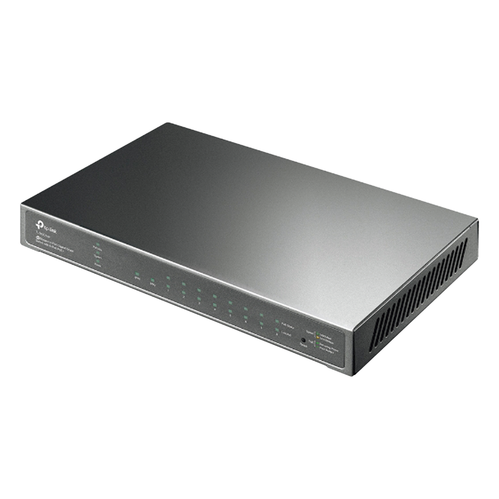 Switch PoE JetStream SDN Administrable 8 puertos 10/100/1000 Mbps + 2 puertos SFP, 8 puertos PoE, 61W, administración centralizada OMADA SDN