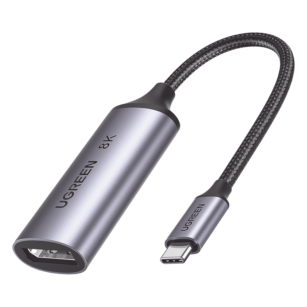 Cable Adaptador USB-C a DP 1.4 | 8K@60Hz | 4K@240Hz | Compatible con Thunderbolt 3 & 4 | HDR | eARC | DTS | Dolby | 3D | ALLM | VRR | Admite Multi-Stream (MST) | Longitud del Cable 10 cm (3.94 Pulgadas) | Caja de Aluminio