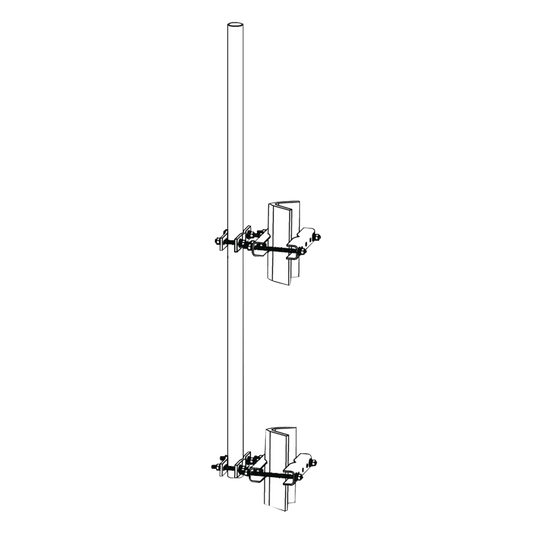 Montaje lateral con Mástil de 1.9" diam. x 6' (1.8m) longitud.