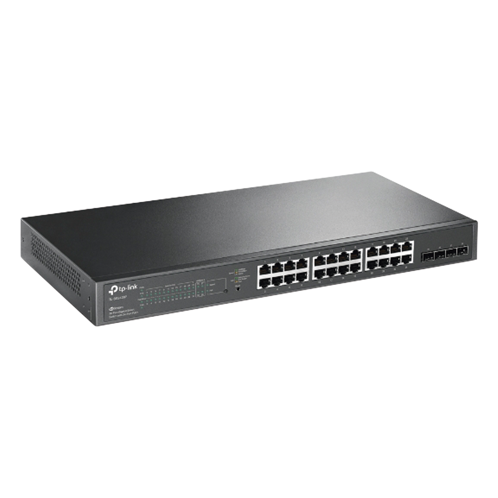 Switch PoE JetStream SDN Administrable 24 puertos 10/100/1000 Mbps + 4 puertos SFP, 24 puertos PoE, 250W, administración centralizada OMADA SDN
