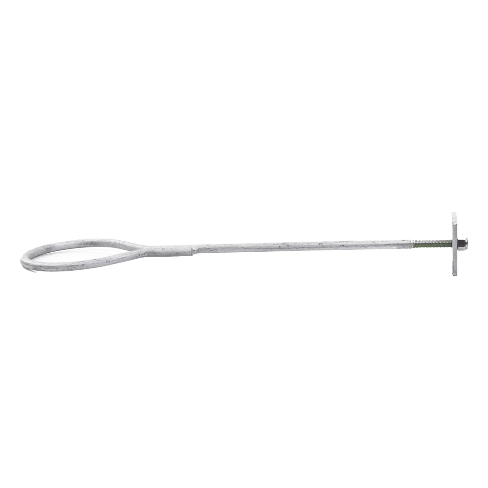 Ancla de Losa o Pared de 63-65 cm. de 13 cm diámetro de argolla Galvanizado por Inmersión.