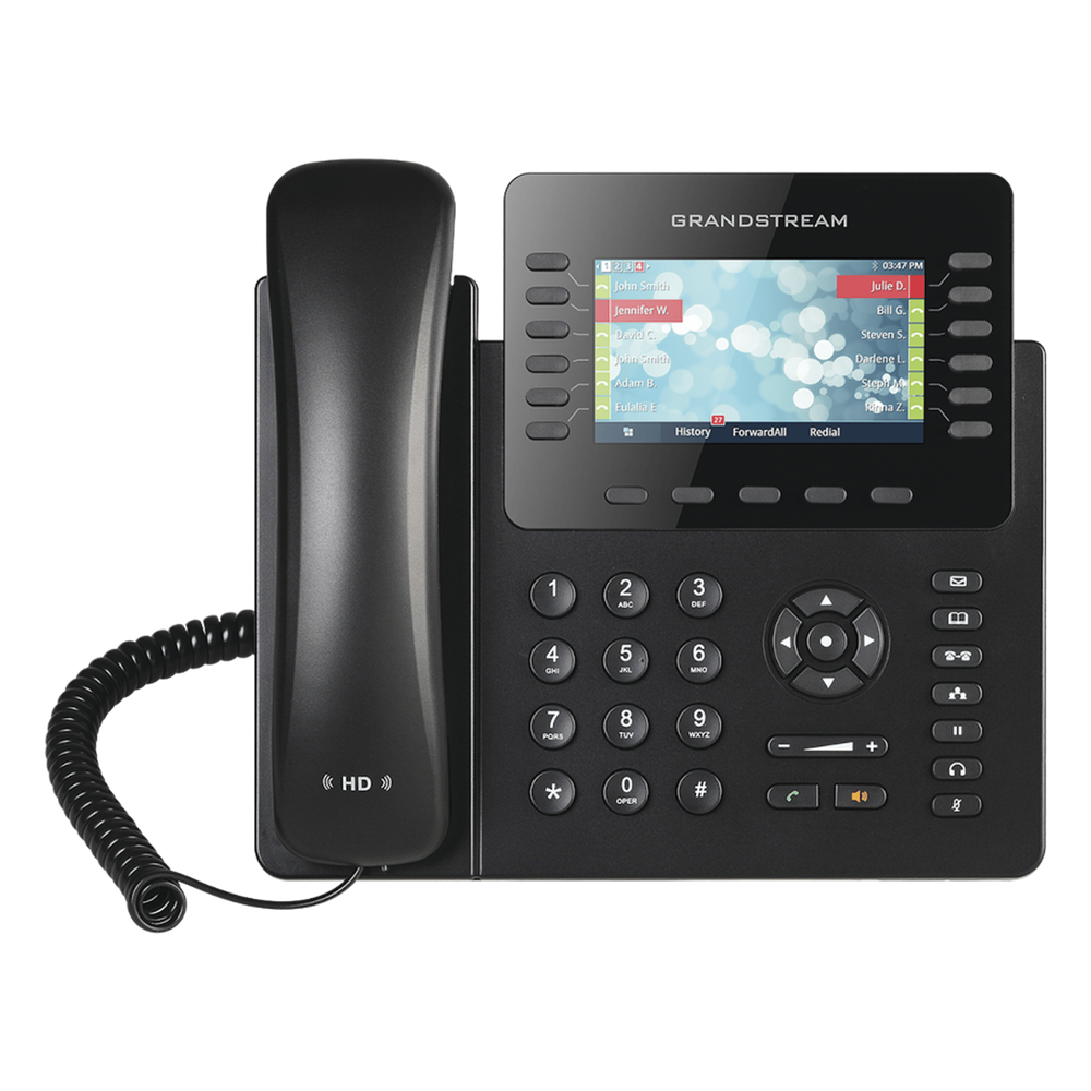 Teléfono IP empresarial de 12 Líneas con 5 teclas de función y conferencia de 4 vías, PoE
