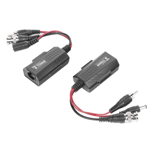 Kit de transceptores activos, envía alimentación 12V/24Vcc/AC, video y audio a una distancia de hasta 150 m en 4K para aplicaciones de video por UTP Cat 5e / 6 en alta definición.