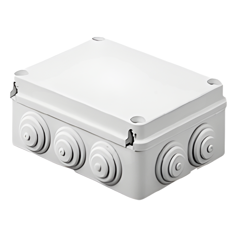Caja Estanca de PVC Para Derivación y Conexión, 14 Entradas, Tapa Atornillada, 460x380x120 mm (Área interna, Uso Exterior IP55, Material que no Propaga el Fuego y Libre de Hálogenos