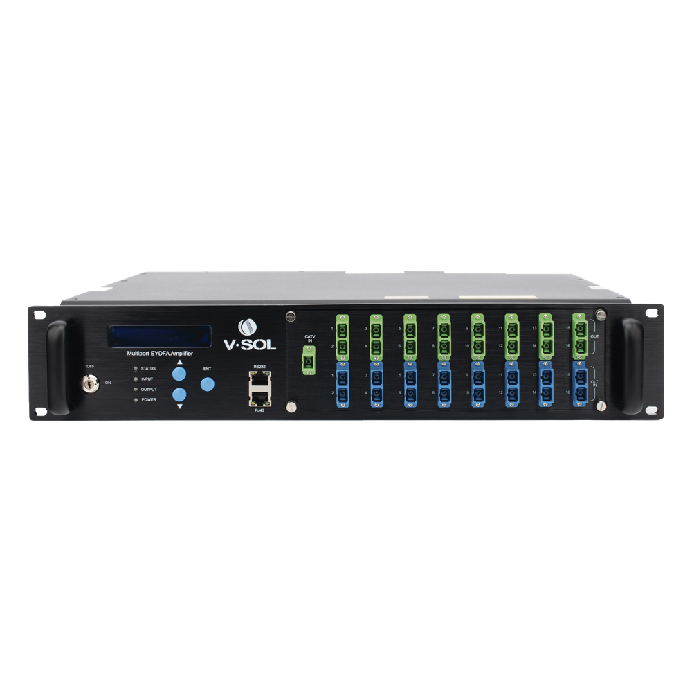 Amplificador Óptico EYDFA de 16 puertos de 1550nm