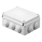 Caja Estanca de PVC Para Derivación y Conexión, 12 Entradas, Tapa Atornillada, 240x190x90 mm (Área interna), Uso Exterior IP55, Material que no Propaga el Fuego y Libre de Hálogenos