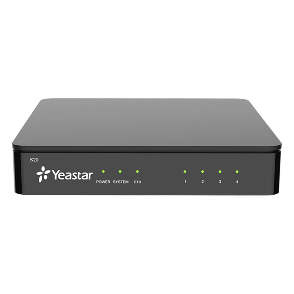 Conmutador IP SIP Yeastar para PYMES / 20 extensiones/ 10 llamadas simultaneas/ 2 puertos FXO (Tarjeta Incluida).