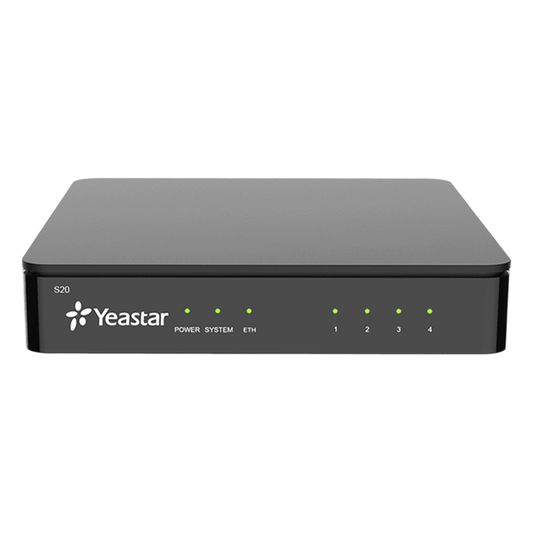 Conmutador IP SIP Yeastar para PYMES / 20 extensiones/ 10 llamadas simultaneas/ 2 puertos FXO (Tarjeta Incluida).