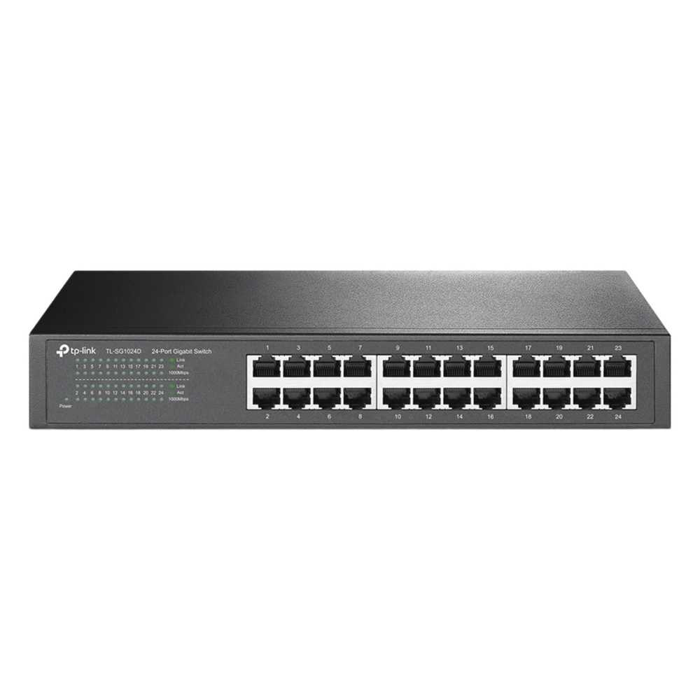 Switch Gigabit no administrable de 24 puertos 10/100/1000 Mbps para escritorio/rack